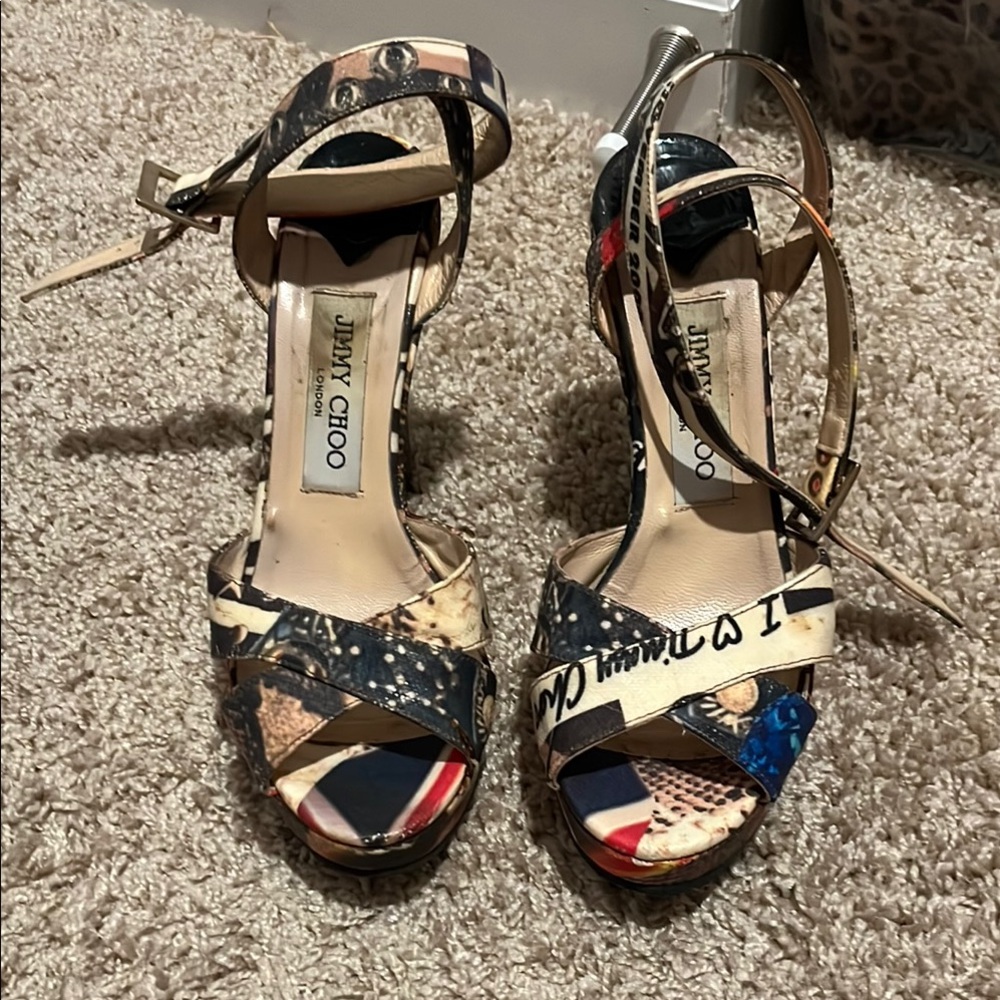 Jimmy Choo Black and Blue Elegant Heels( no original shoe box)